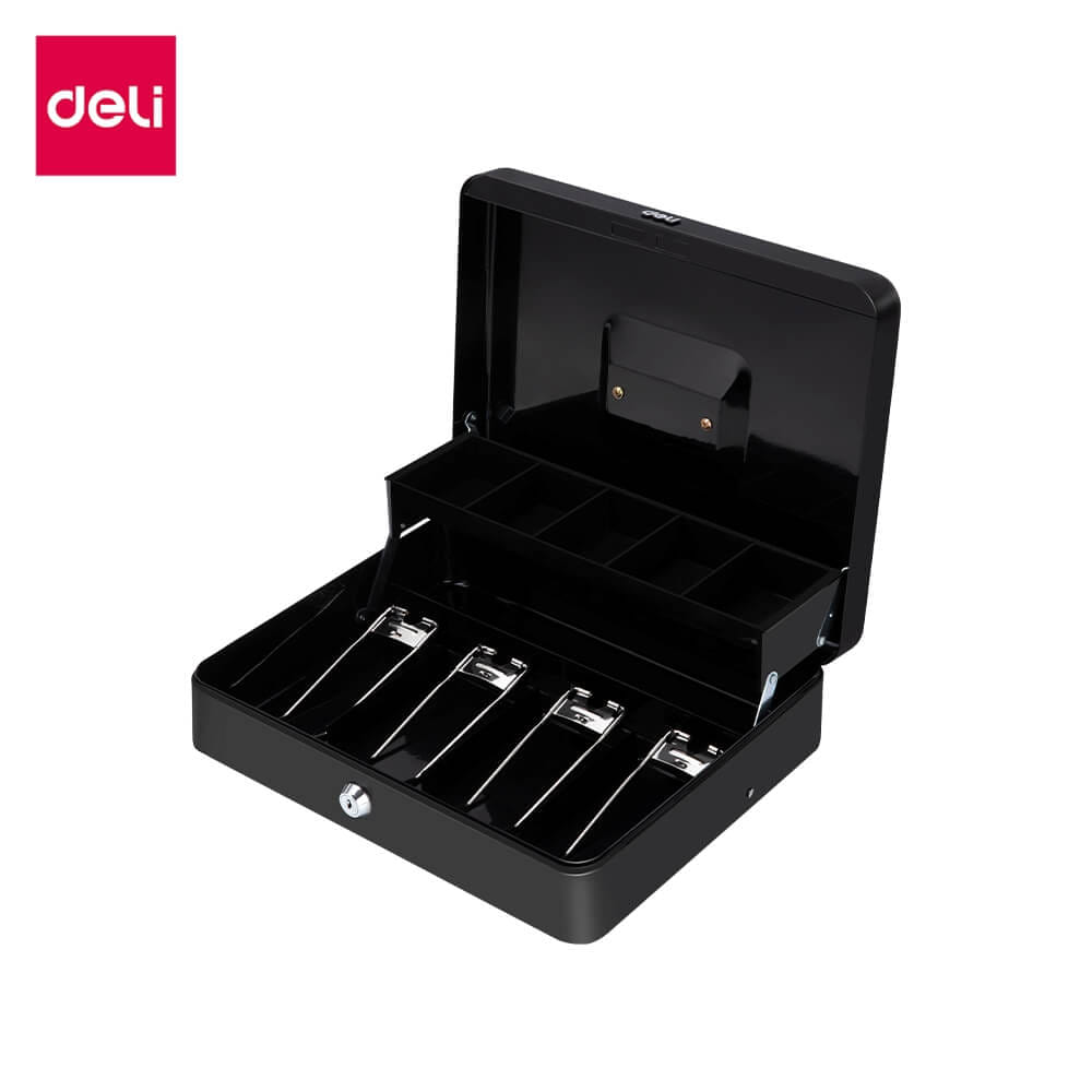 กล่องเซฟ สำหรับเก็บเงิน DELI ET509-BK-01 สีดำ_0